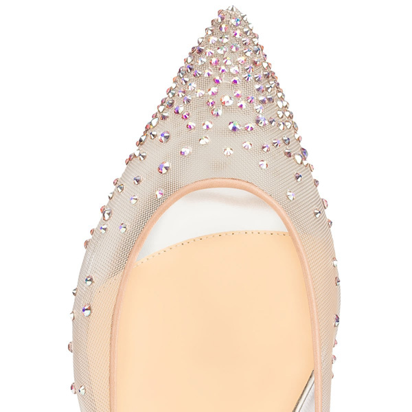 2017SS Christian Louboutin クリスチャン ルブタンコピー キラキラクリスタル Follies フラット